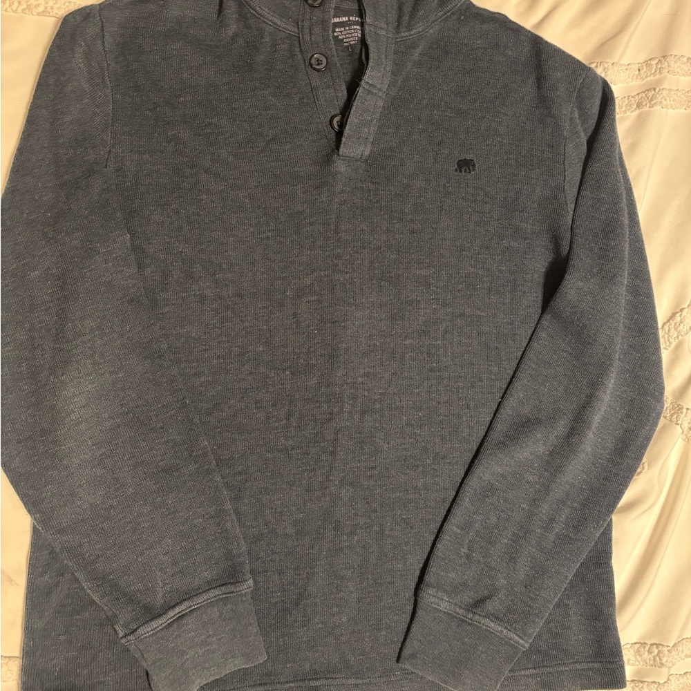 Banana Republic dark, navy blue Button-Up Henley